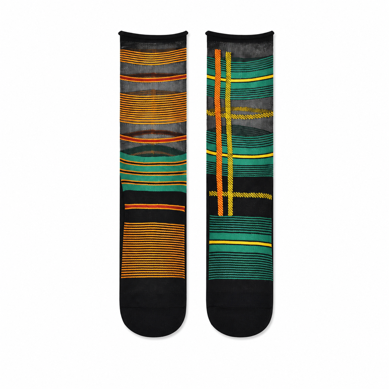 Women’s Semi-Sheer Shimmer Mid-Calf Socks – Breathable Minimal Fashion Socks