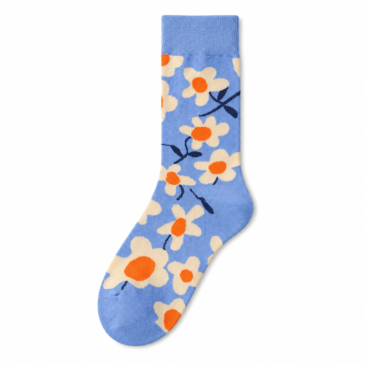 Women’s Petite Embroidery Crew Socks – Korean-Inspired Sweet Cotton Socks