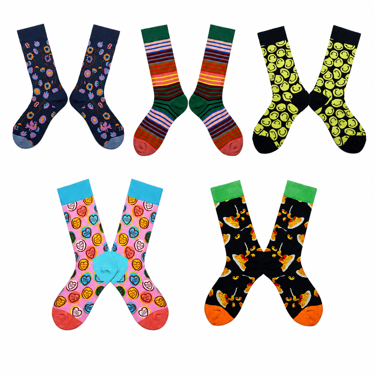 Women’s Quirky Mascot Jacquard Crew Socks – Moisture-Absorbing Cotton-Blend Socks