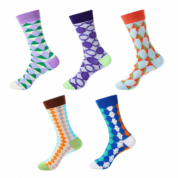 Women’s Classic Tartan Mid-Calf Socks – Minimal British-Inspired Cotton Socks