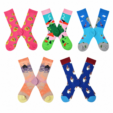 Women’s Dopamine Bunny Crew Socks – Colorful Moisture-Absorbing Winter Socks