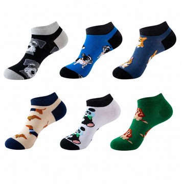 Unisex Cute Animal Low Cut Socks – Lightweight Cotton No-Show Boat Socks