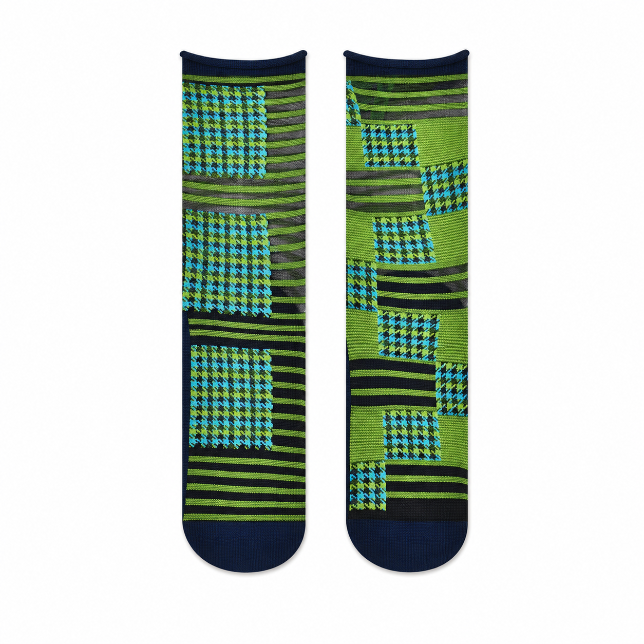 Women’s Crystal Sheen Crew Socks – Japanese-Inspired Lightweight Summer Socks