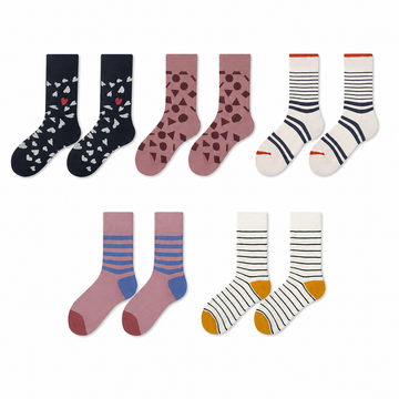 Unisex Shark Graphic Sport Crew Socks – Korean-Inspired Preppy Cotton Socks