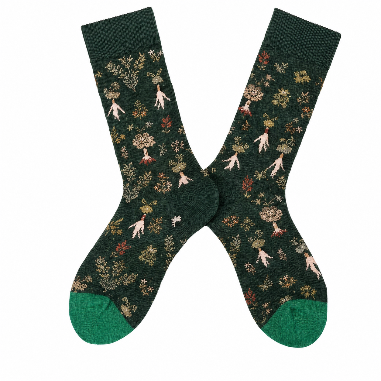Women’s French-Inspired Face Mismatched Crew Socks – Korean-Style Couple Socks