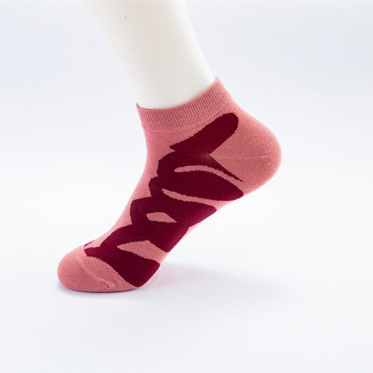 Colorful Low Cut Socks - Red Duck
