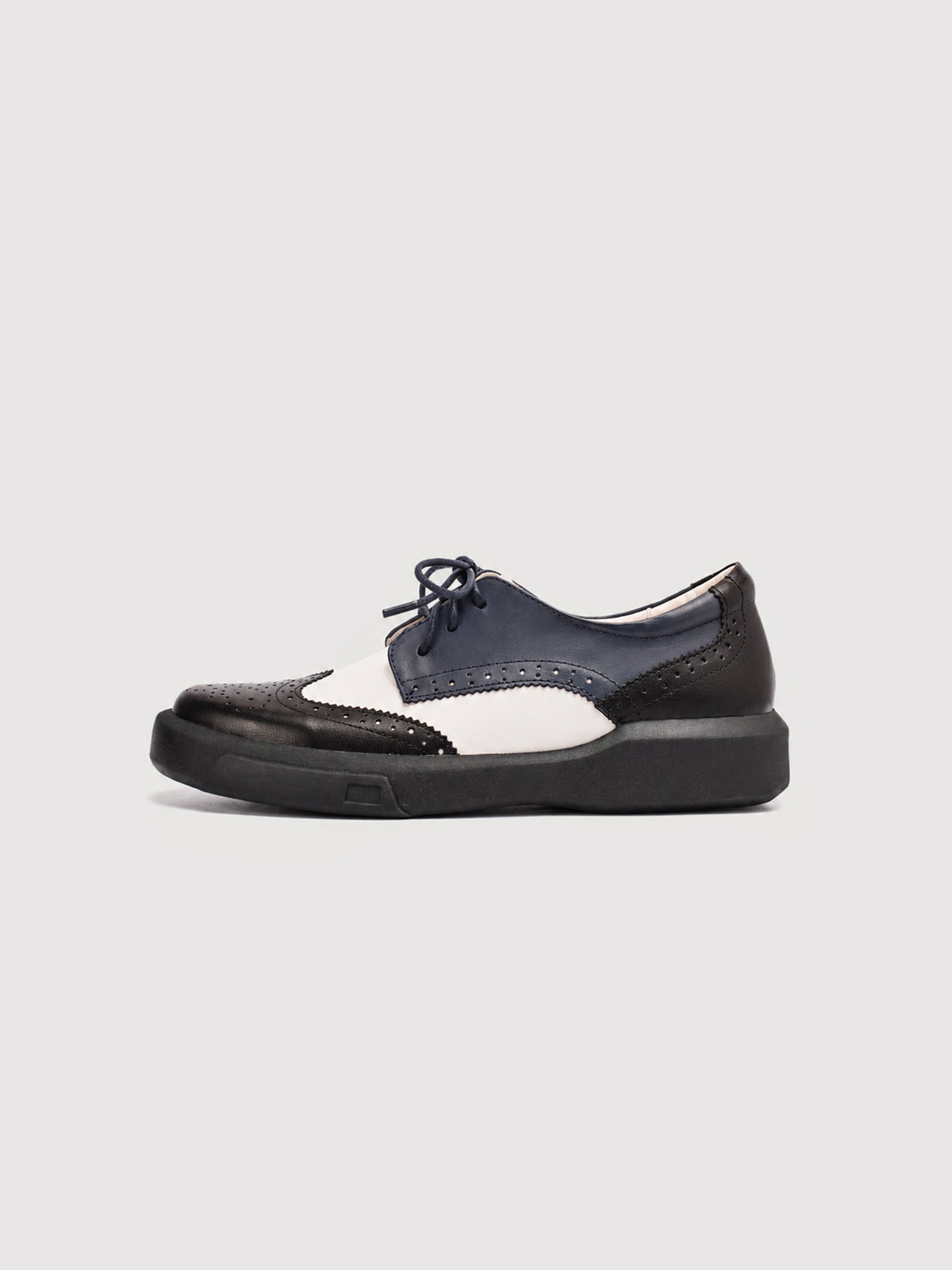Dandy Block Tri-Colour Leather Brogue Oxford Shoes
