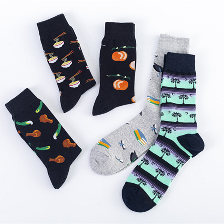 Graphic Casual Crew Socks - Coconut Grove