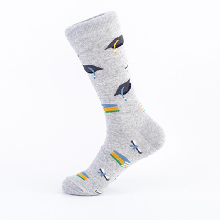 Graphic Casual Crew Socks