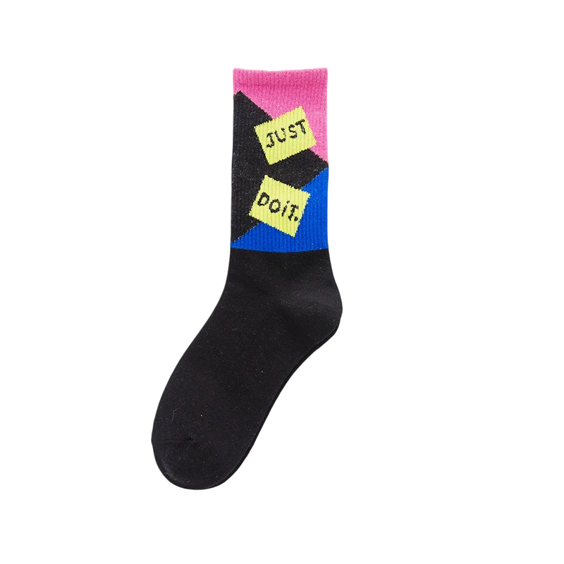 Men’s Ocean Character Athletic Long Socks – Novelty Cotton-Blend Skate Crew Socks