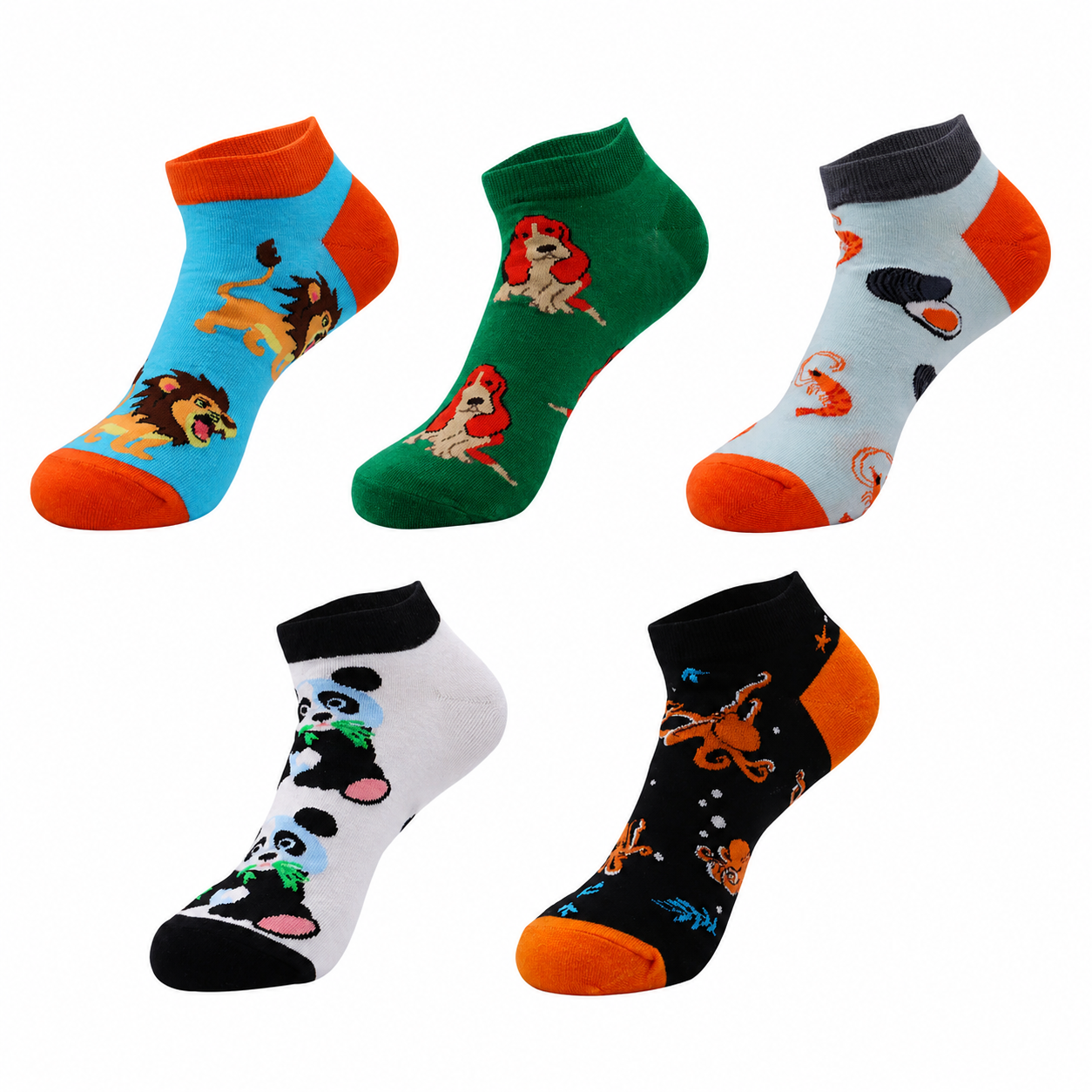 Unisex Abstract Geometric No-Show Socks – Lightweight Summer Casual Boat Socks