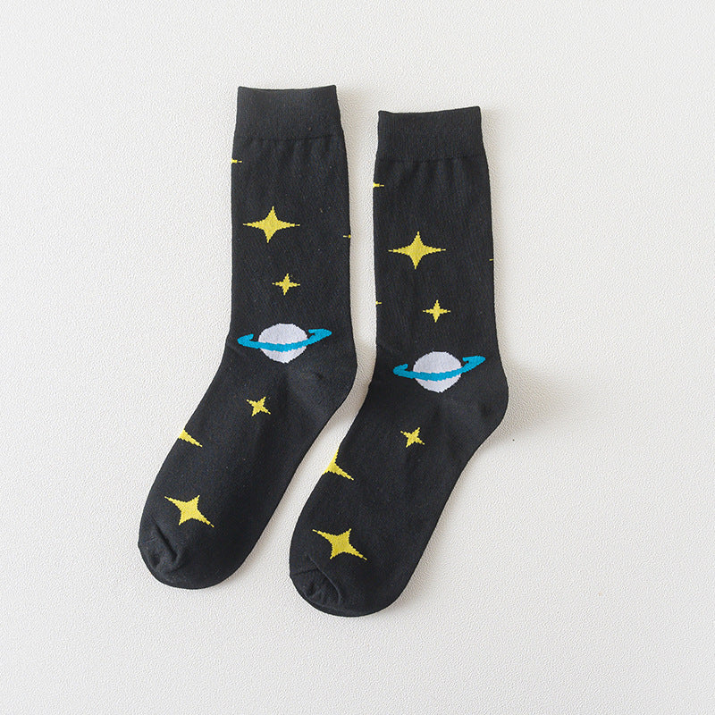 Unisex Japanese-Inspired Couple Crew Socks – Soft Cotton Socks for Spring Autumn