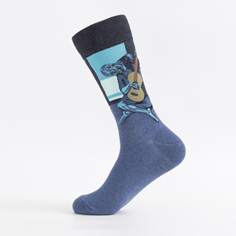 Painted Figure Crew Socks