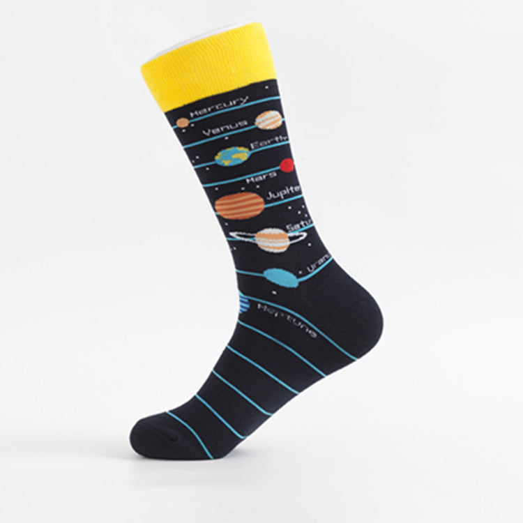 Space Pattern Crew Socks