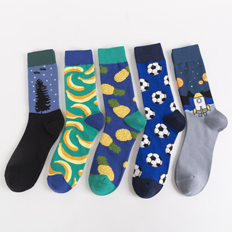 Playful Graphic Crew Socks - UFO Mix