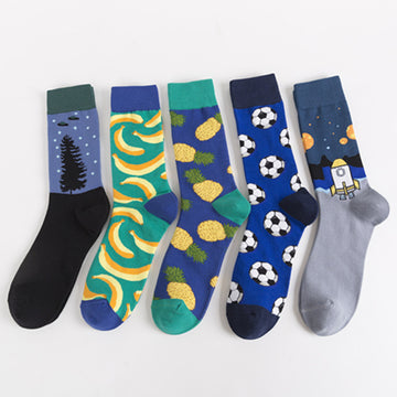 Playful Graphic Crew Socks - UFO Mix