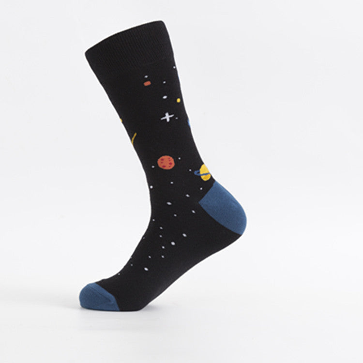 Space Pattern Crew Socks