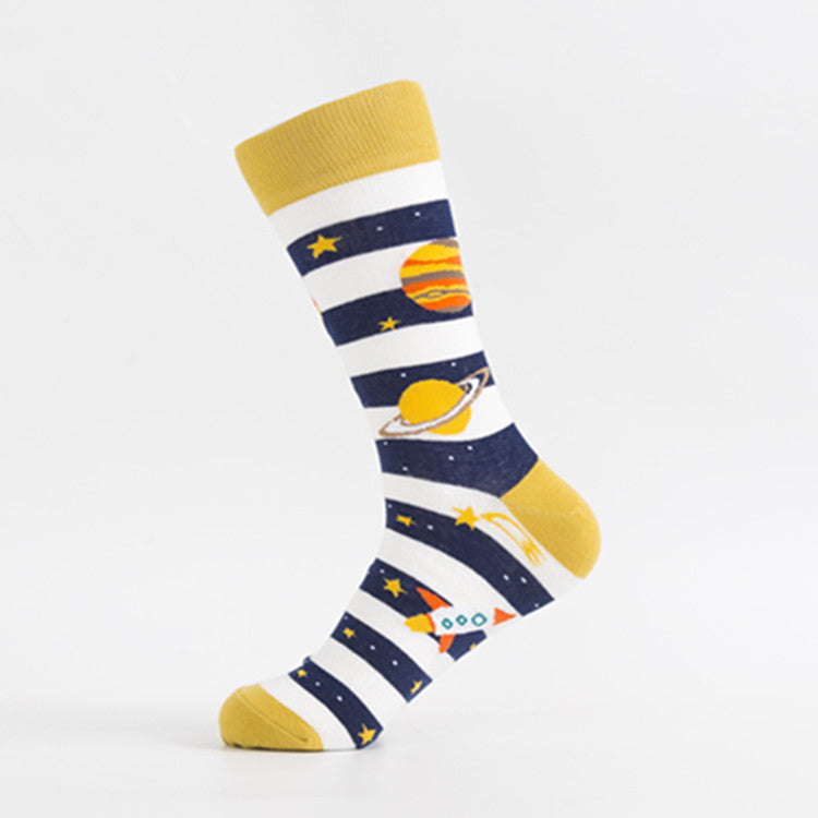 Space Pattern Crew Socks