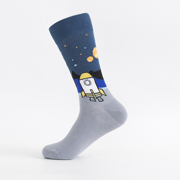 Playful Graphic Crew Socks