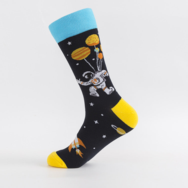 Space Pattern Crew Socks