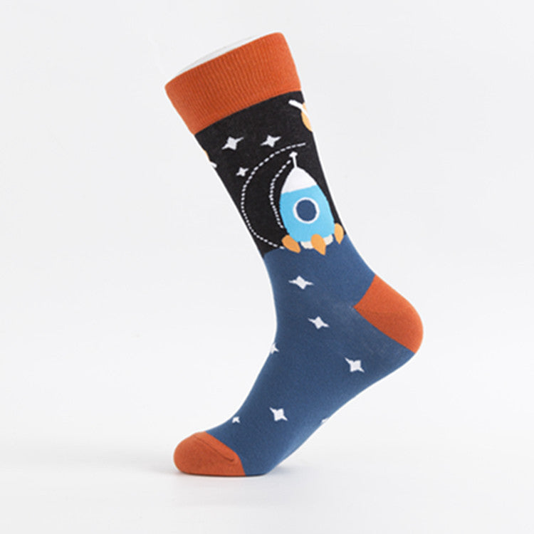 Space Pattern Crew Socks