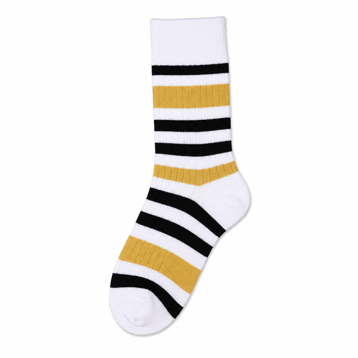 Men’s Retro Block-Stripe Long Socks – Cozy Winter Cotton-Blend Everyday Socks