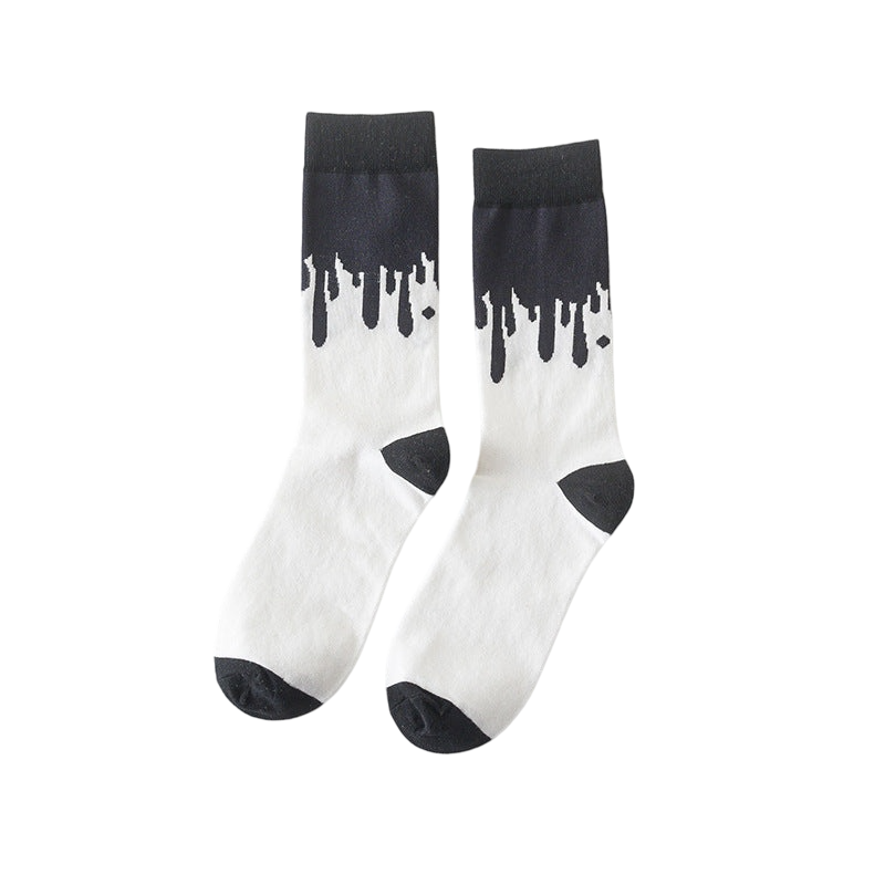 Unisex Sweet Preppy Long Crew Socks – Comfortable Cotton Couple Socks
