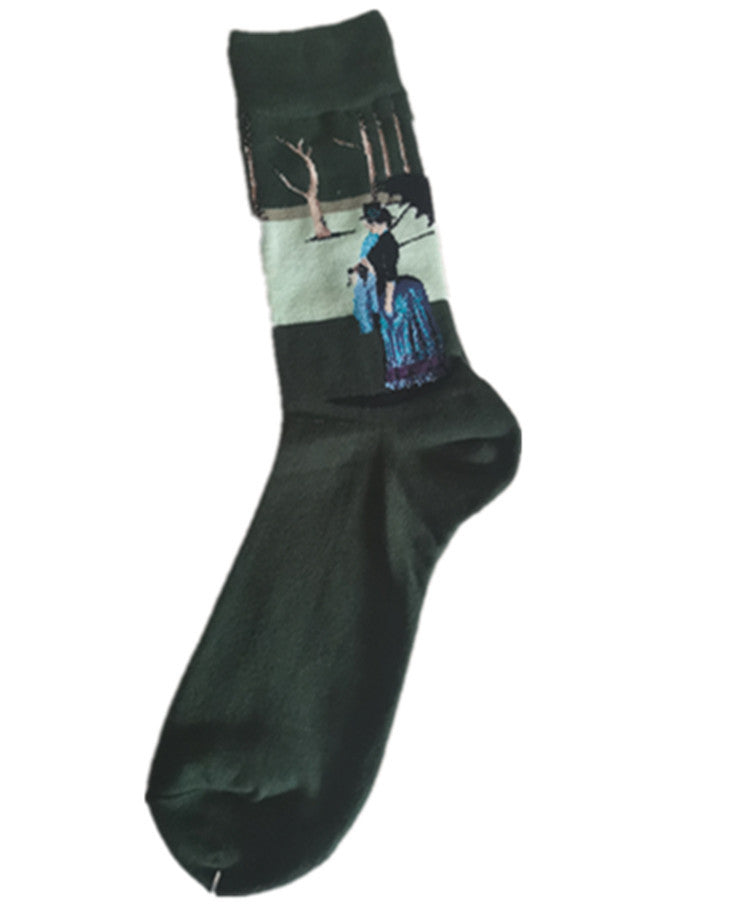 Painted Figure Crew Socks