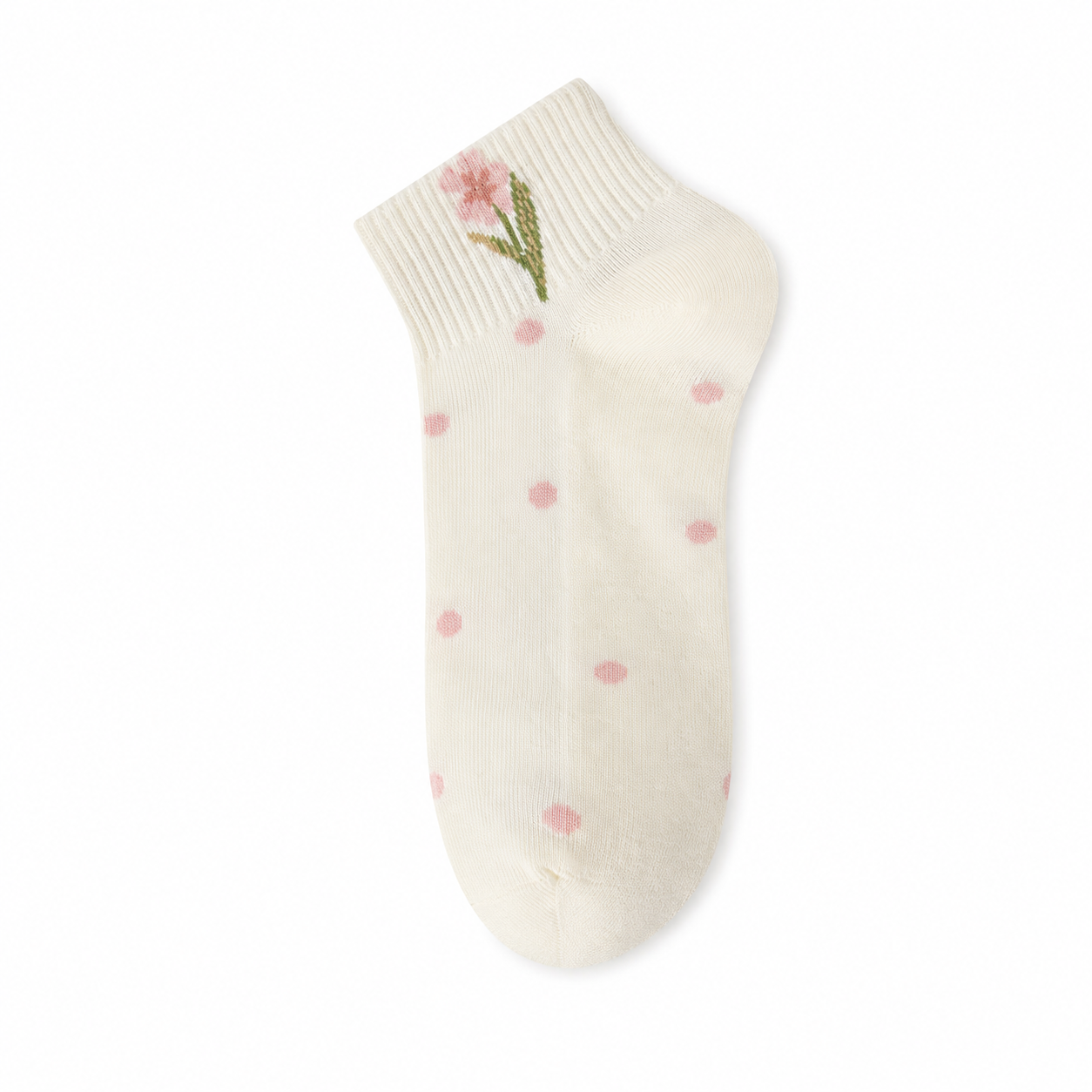 Women’s Cute Floral Frill Boat Socks – Lightweight Preppy Low Cut Socks