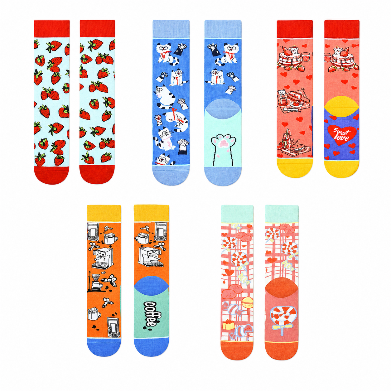 Women’s Playful Animal Figure Long Socks – Casual Cotton-Blend Fall Winter Socks