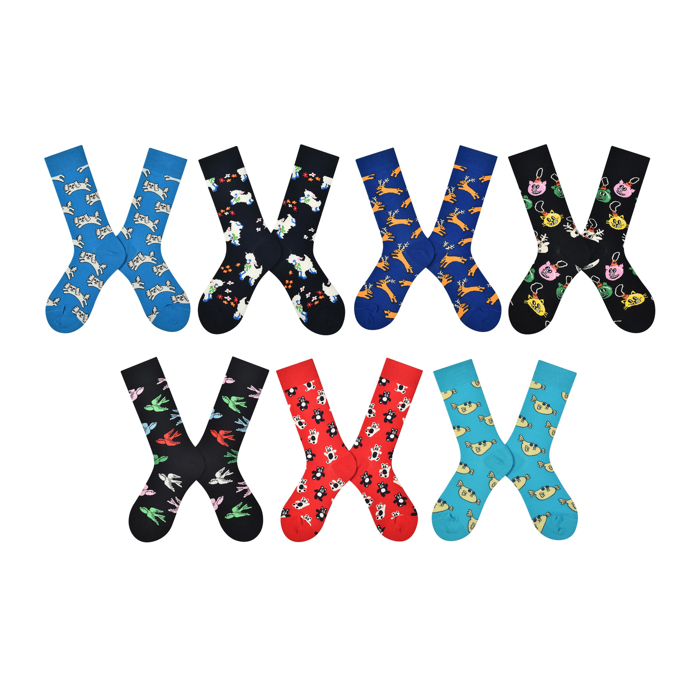 Women’s Cheerful Letter Mid-Calf Socks – Bright Cotton-Blend Everyday Socks
