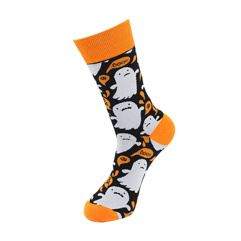 Men’s Colorful Geometric Sport Crew Socks – Plus Size Patterned Athletic Socks