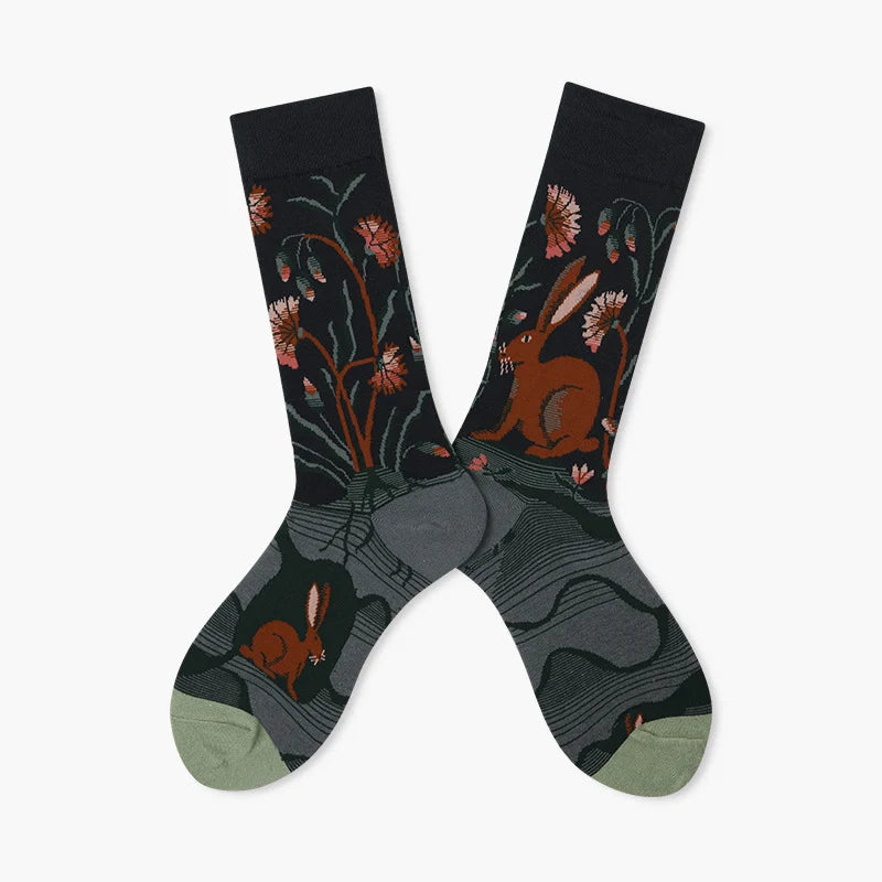 Women’s Left Bank Crew Socks – Refined French-Inspired Autumn Fashion Socks