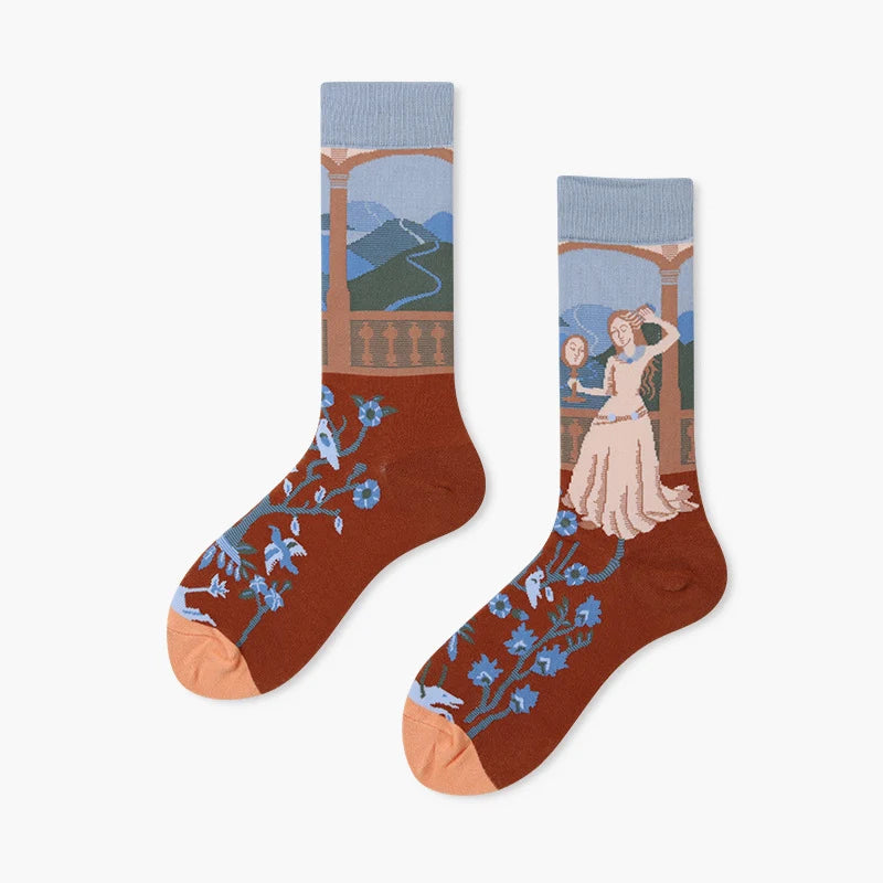 Women’s Parisian Minimalist Mid-Calf Socks – Elegant Cool-Weather Casual Socks