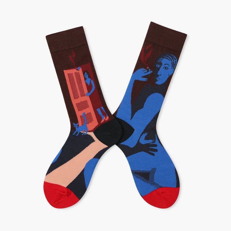 Women’s Boulevard Chic Tube Socks – French-Inspired Seasonal Fashion Socks