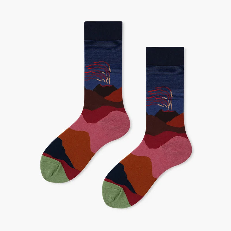 Women’s Parisian Minimalist Mid-Calf Socks – Elegant Cool-Weather Casual Socks