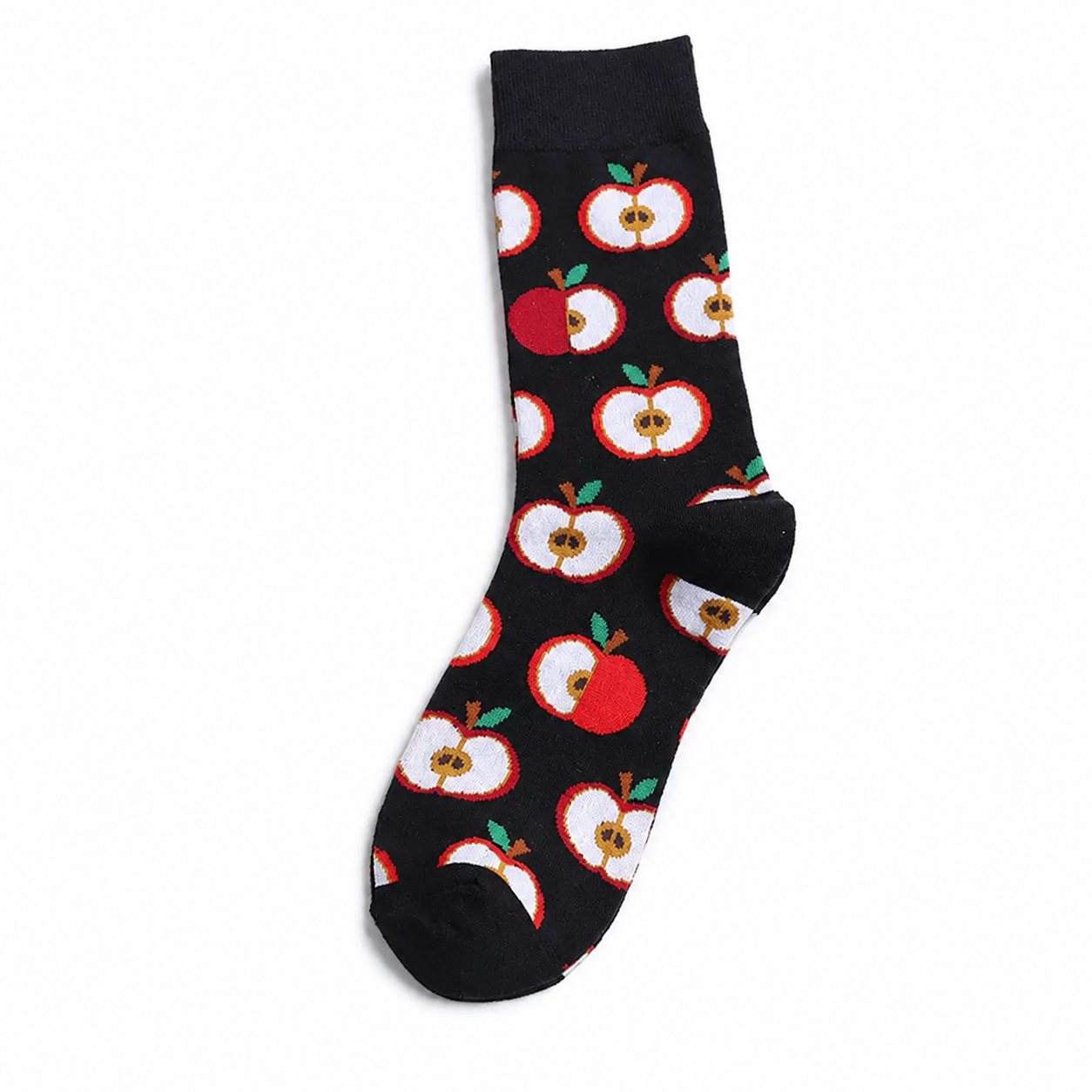 Unisex Food Medley Crew Socks – Cherry Avocado Burger & Egg Couple Socks