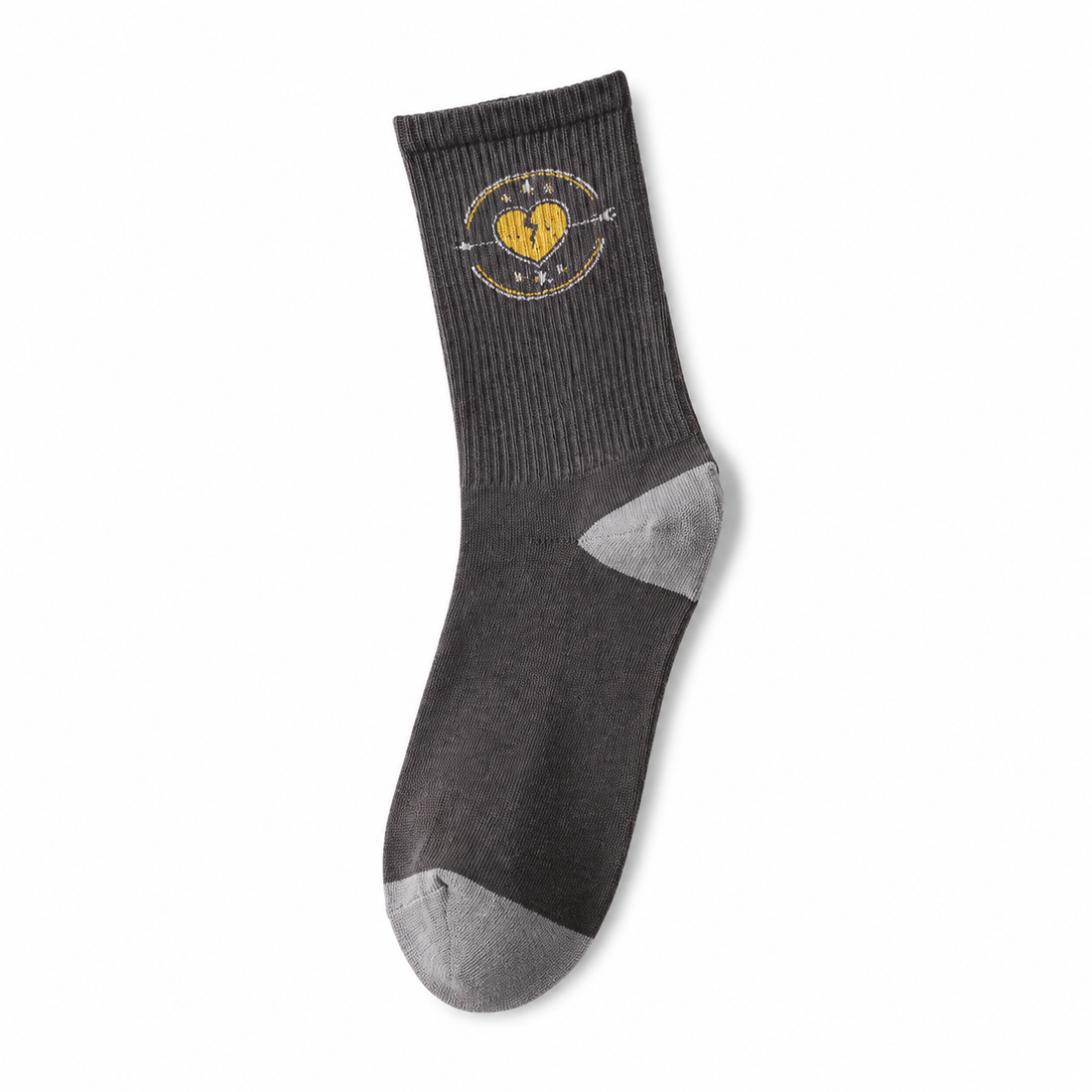 Women’s Minimal Embroidery Mid-Calf Socks – Campus-Inspired Cotton Socks