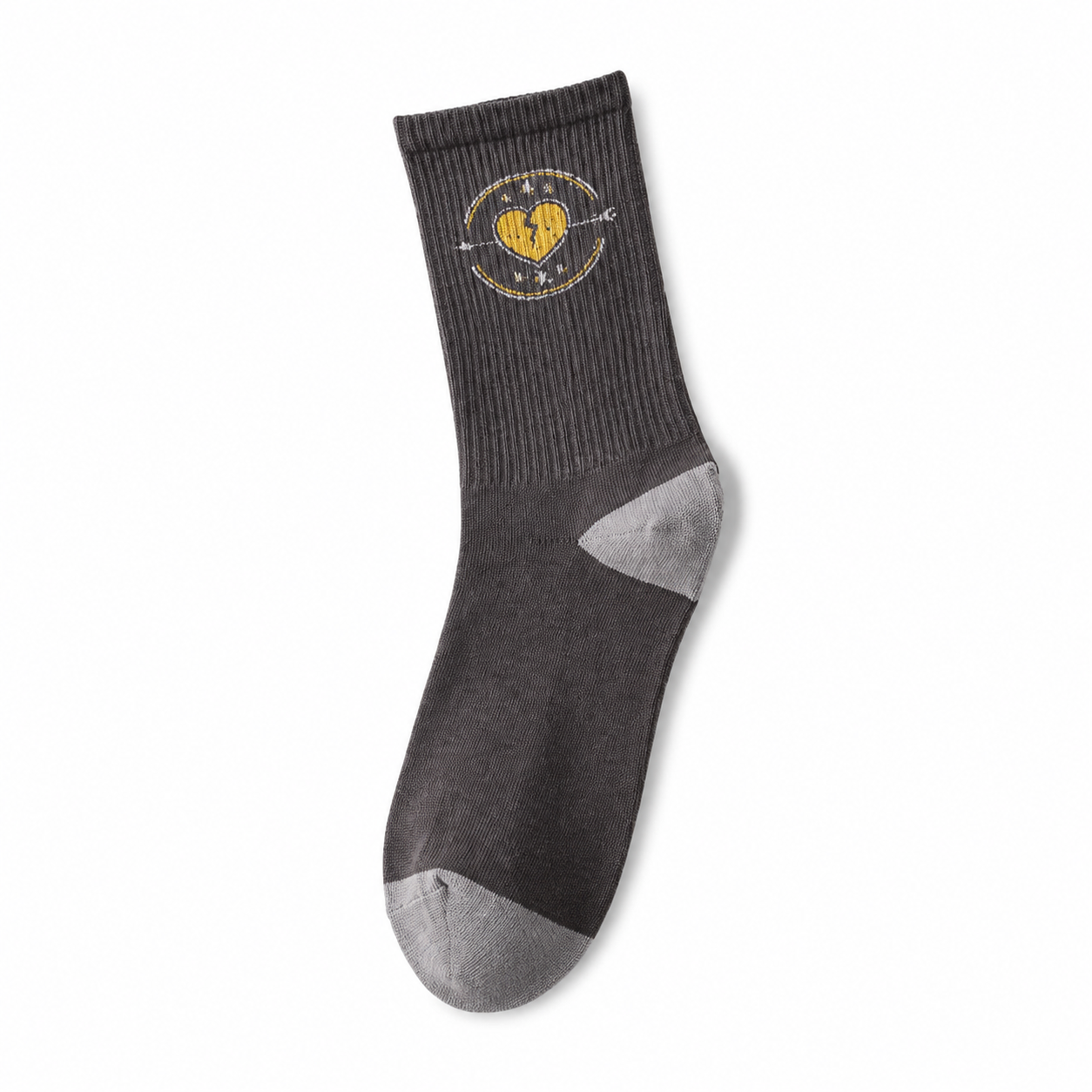Women’s Minimal Embroidery Mid-Calf Socks – Campus-Inspired Cotton Socks