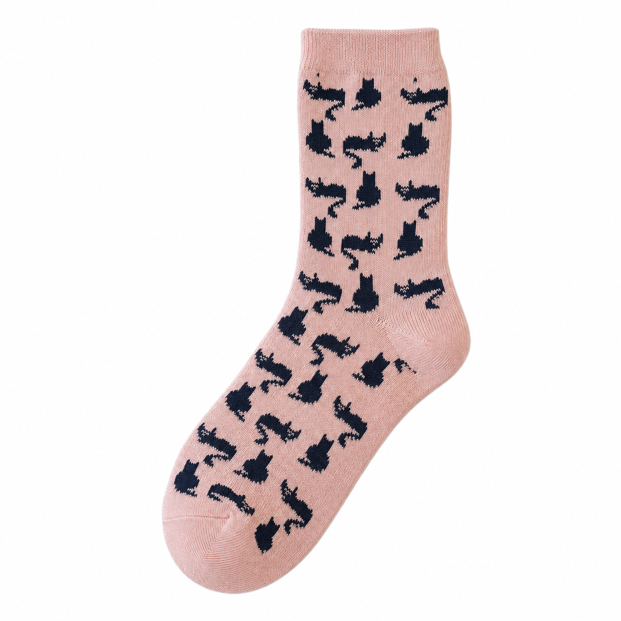Women’s Folk Floral Animal Crew Socks – Thick Chunky-Knit Winter Socks