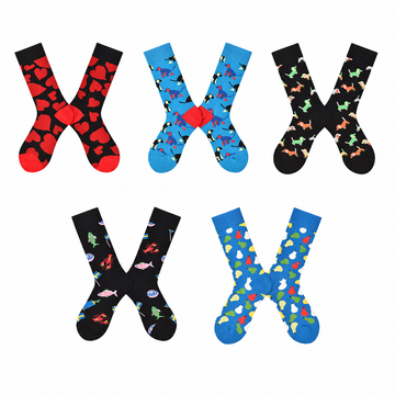 Women’s Nordic-Inspired Critter Mid-Calf Socks – Playful Everyday Fashion Socks