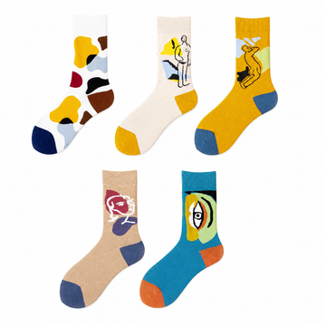 Unisex Playful Pattern Long Socks – Fashion Cotton Everyday Crew Socks