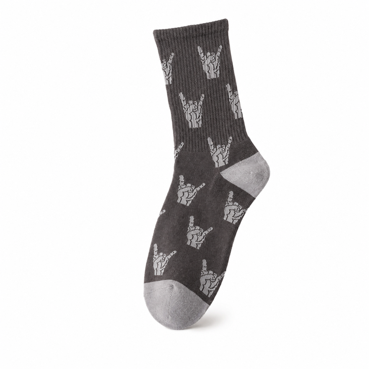 Women’s Minimal Embroidery Mid-Calf Socks – Campus-Inspired Cotton Socks