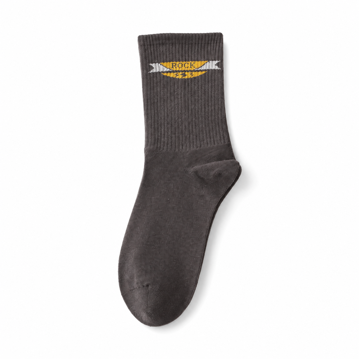 Women’s Minimal Embroidery Mid-Calf Socks – Campus-Inspired Cotton Socks
