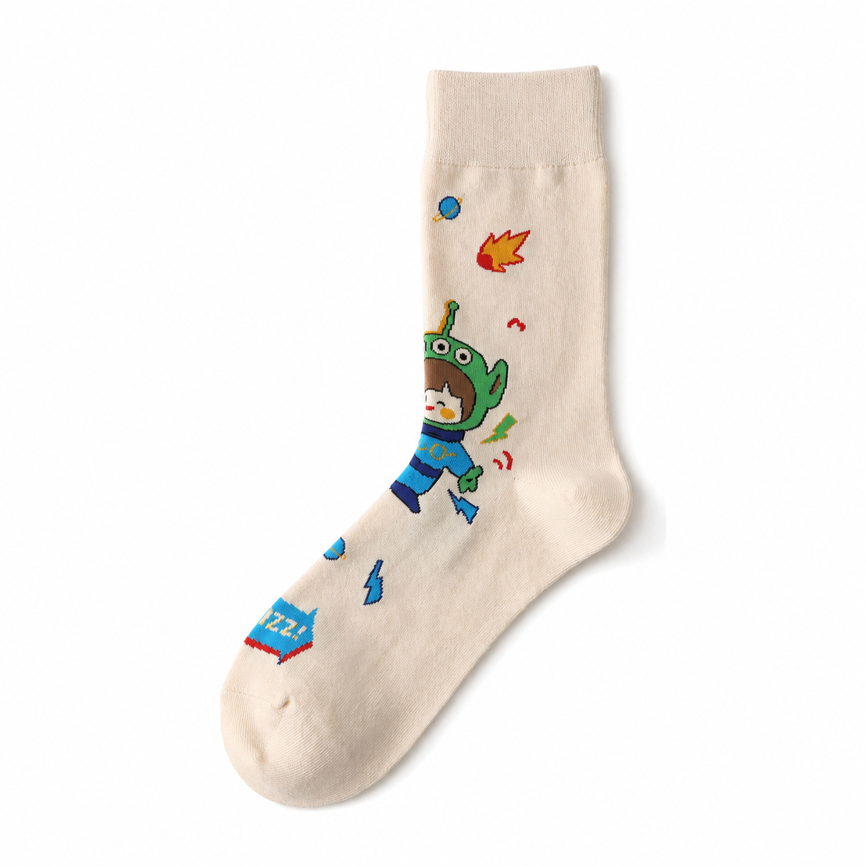 Women’s Dainty Embroidered Long Socks – Korean-Inspired Feminine Cotton Socks