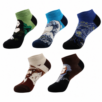 Men’s Whimsical Fruit Boat Socks – Lightweight Moisture-Absorbing Low-Cut Socks