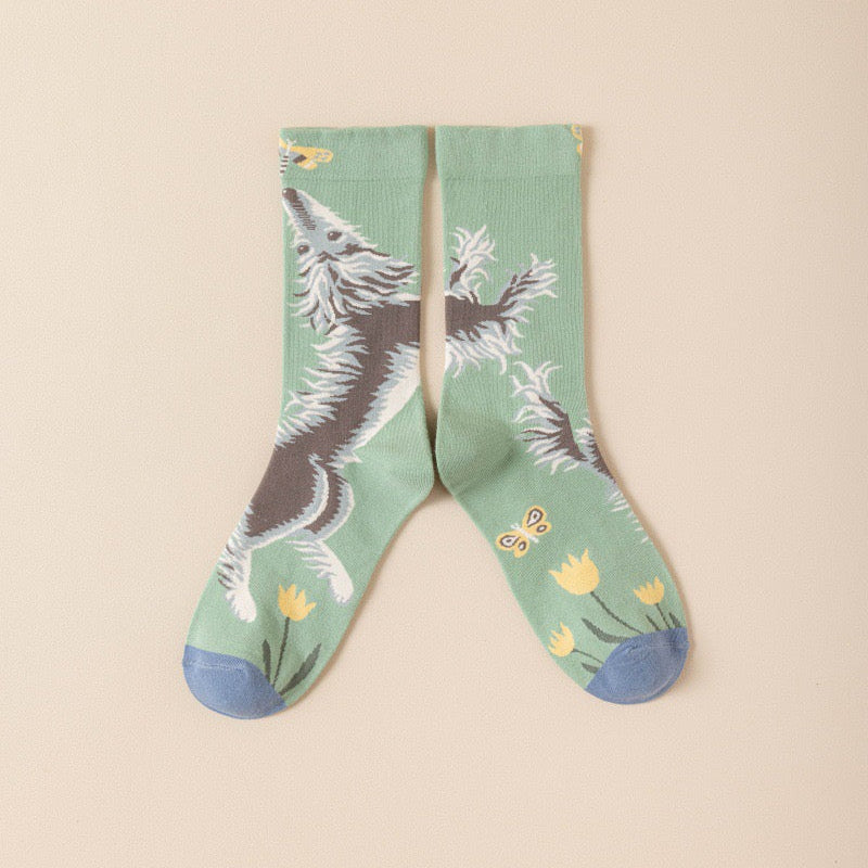 Wildflower Story Crew Socks