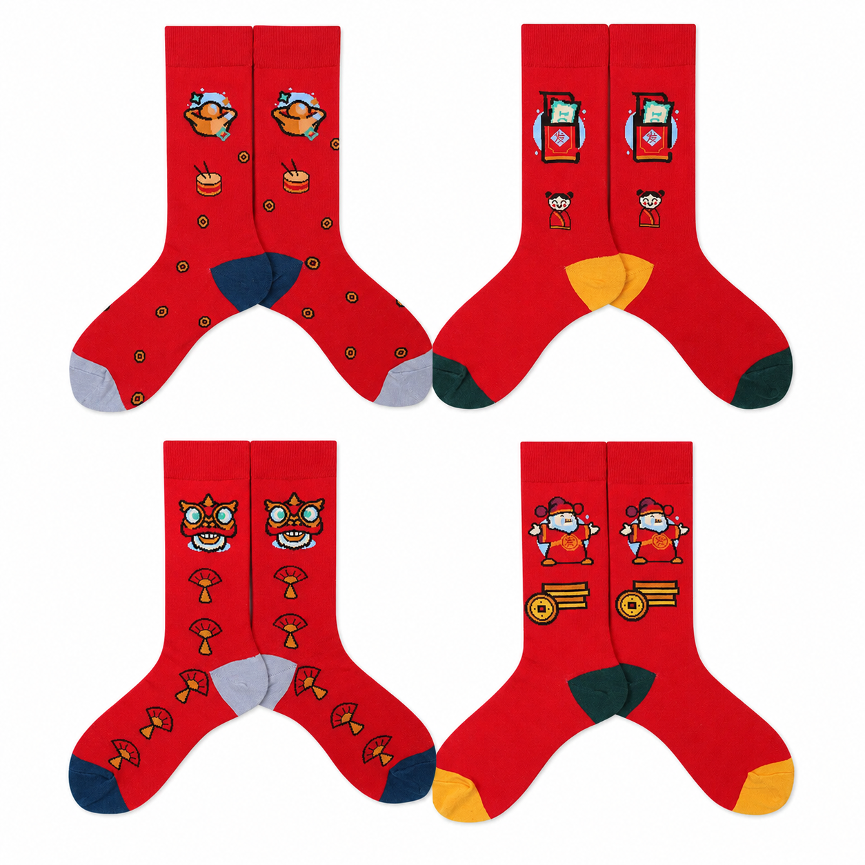 Adults’ and Kids’ Zodiac Bull Mid-Calf Socks – Festive Parent-Child Winter Socks