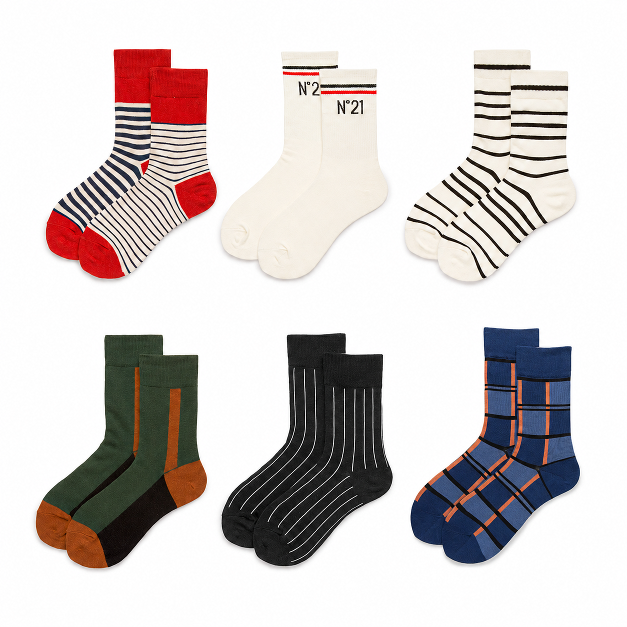 Unisex Urban Athletic Long Socks – Casual Cotton-Blend Skateboard Socks