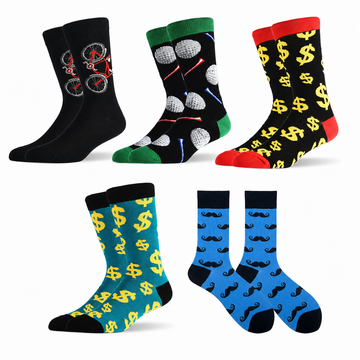 Men’s Whiskered Shark Mid-Calf Socks – Playful Novelty Everyday Socks